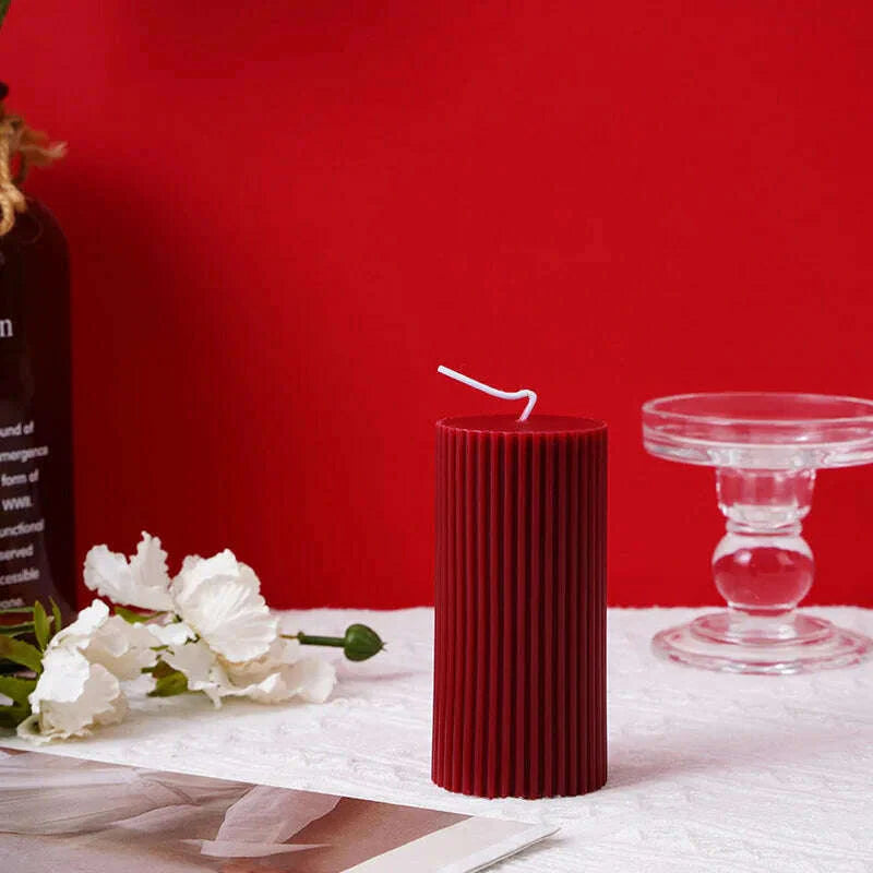 Creative wedding scented candles home decorative centerpiece long red candles new year home decor candle shooting props