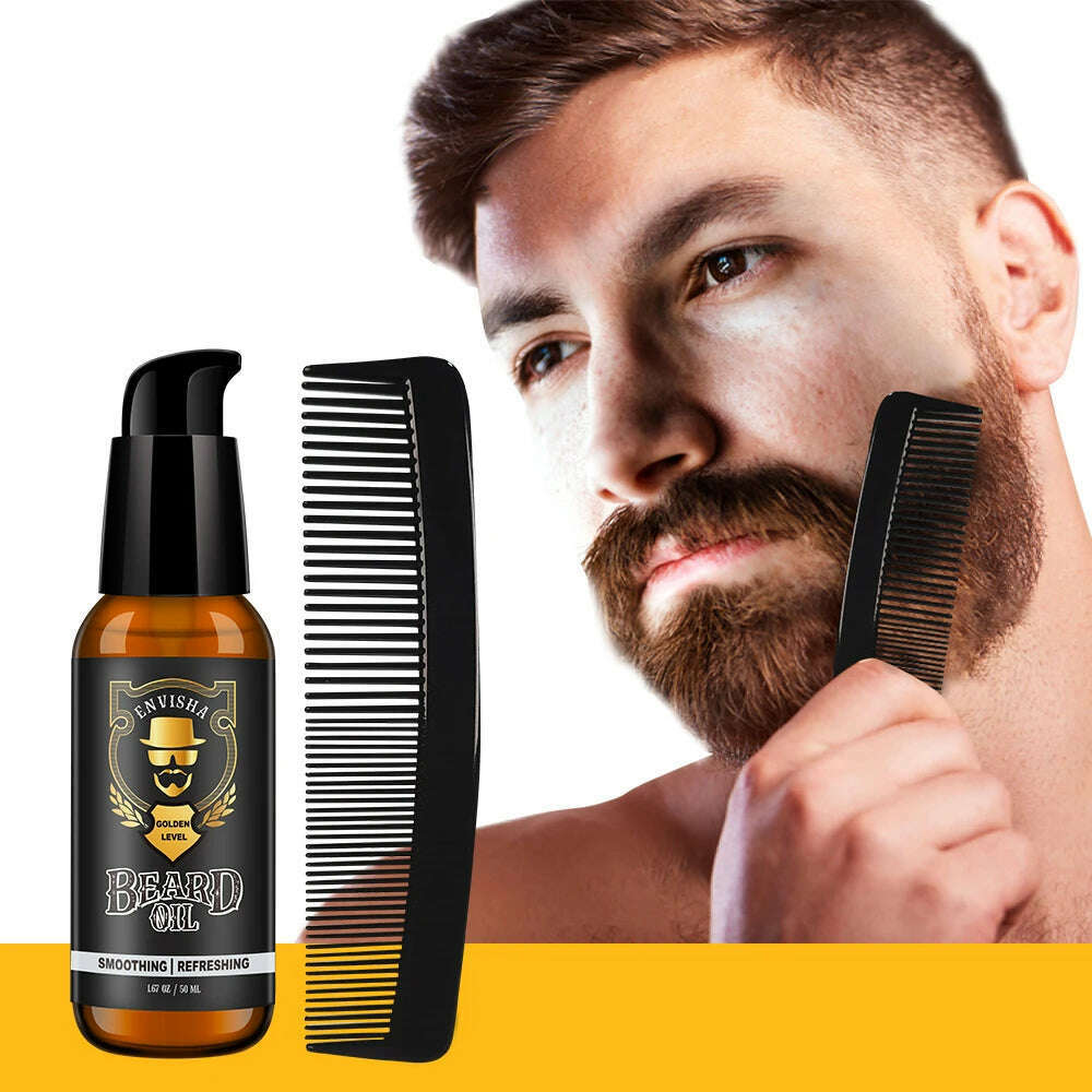 ENVISHA Growth Natural Beard Oil Thicker More For Men Treatment Beard Care Hair Loss Conditioner Fast Enhancer Maintenance