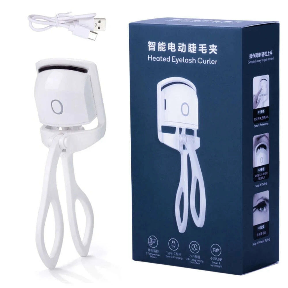Eyelash Curler Electric Heated Comb Eye Lash Perm Long Lasting Eyelashes Curls Thermal Eyelash Curler Portable Makeup Tools