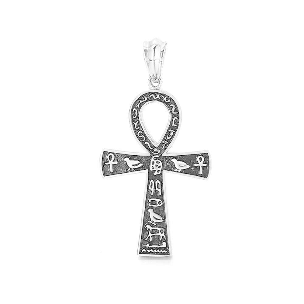 Fashion Ancient Egyptian Ankh Cross Necklace For Men Stainless Steel Gold Color/ Silver Color Biker Pendant Amulet Jewelry