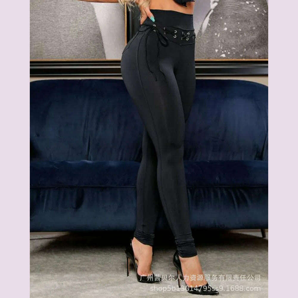 Fashion Women Pants New Corn Strap Tight Trousers for Women