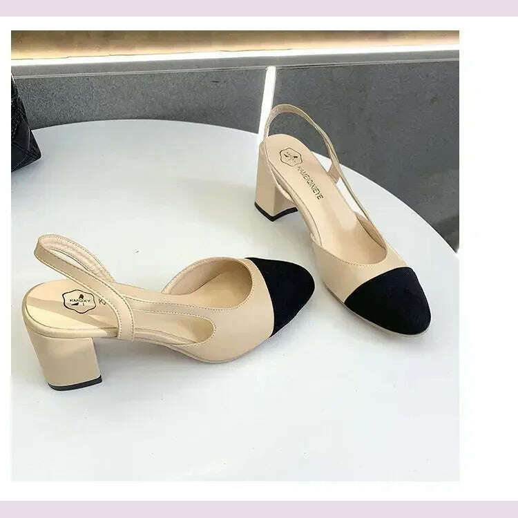 Fashion Women Shoes Woman Dress Shoes Mid Heel Square Head Wedding Party Sandals Casual Shoes