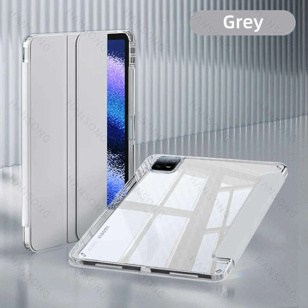 For Mi Pad Case for Xiaomi Mi Pad 5 & 5 Pro 11 inch HD Transparent Case for Mi Pad 6 & 6 Pro 11 inch with Awake / Sleep Cover