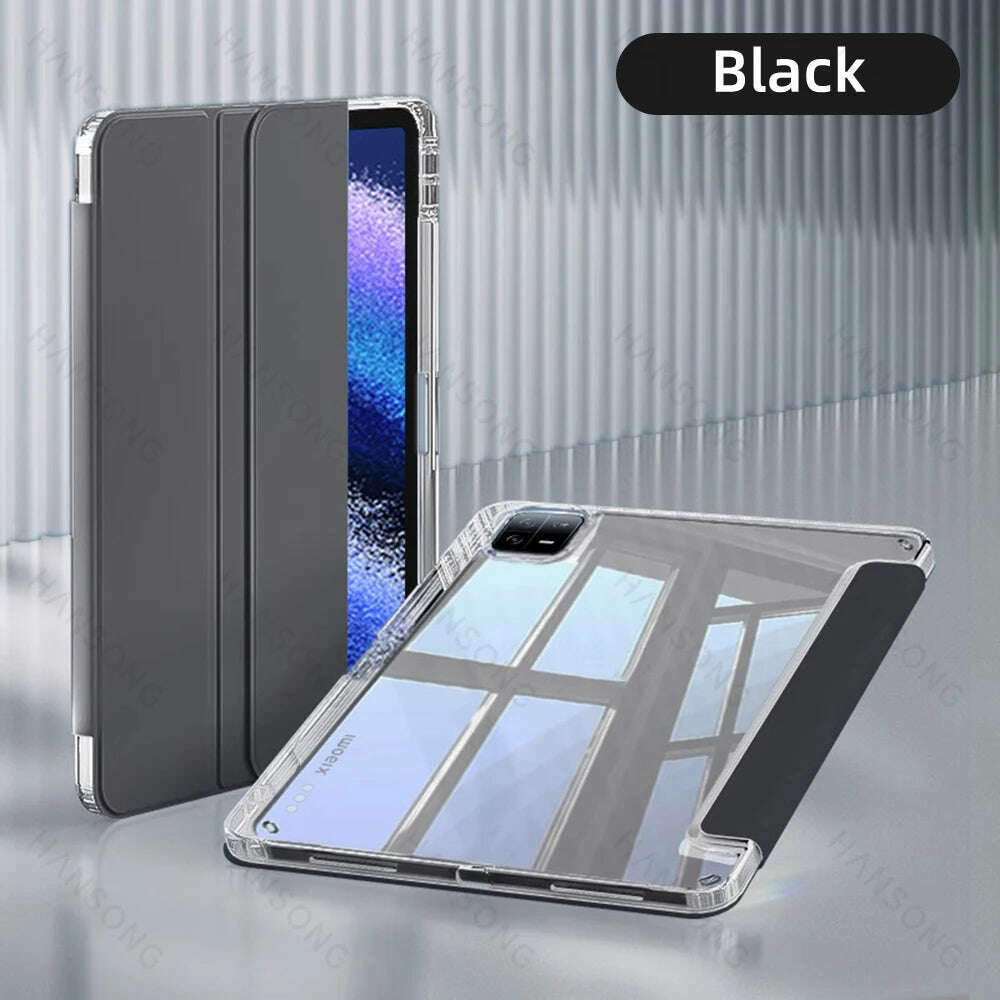 For Mi Pad Case for Xiaomi Mi Pad 5 & 5 Pro 11 inch HD Transparent Case for Mi Pad 6 & 6 Pro 11 inch with Awake / Sleep Cover