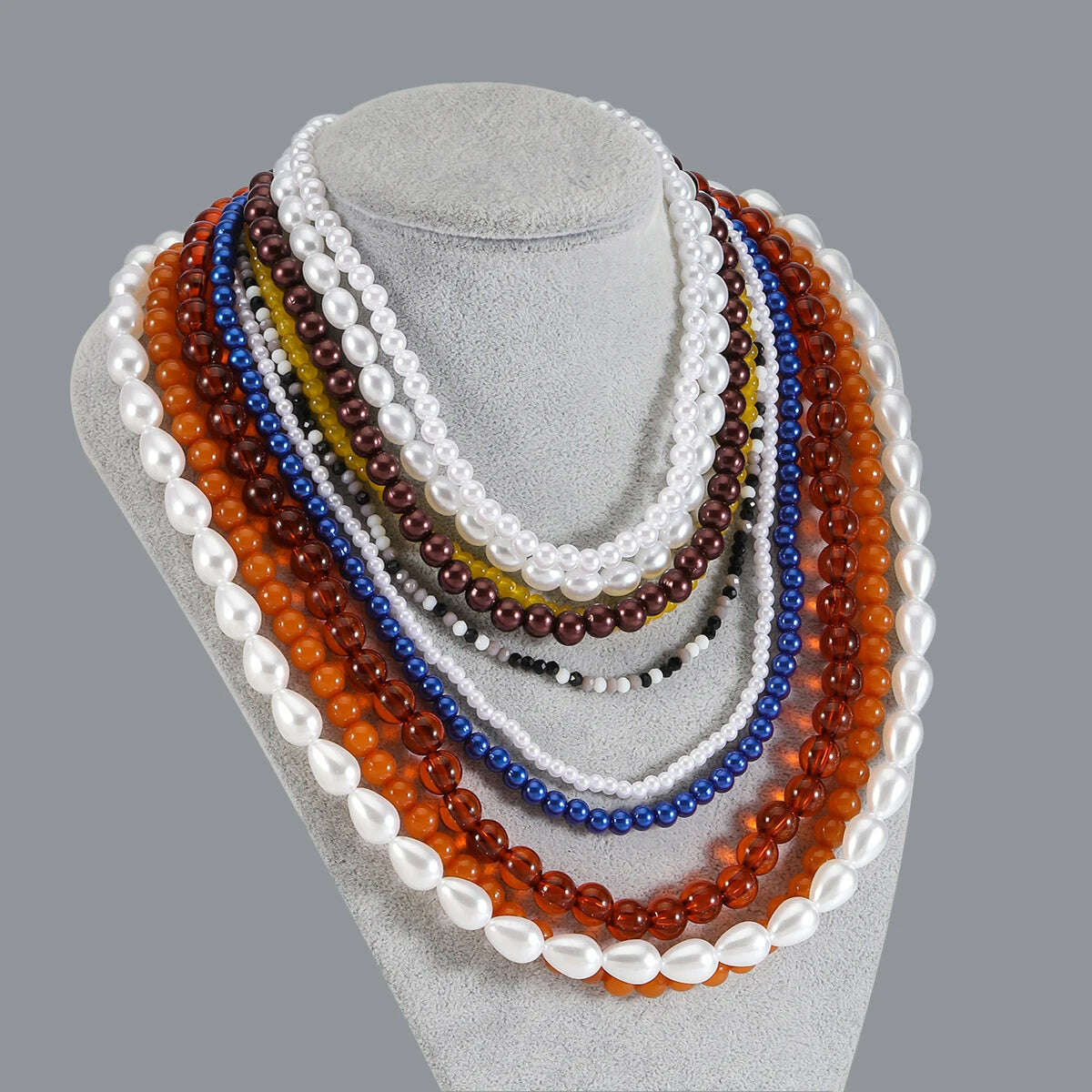 Girlgo-Multilayer Pearl Necklace, Luxury Jewelry Sets, Sweater Chain, Your Beauty in Various Occasions, Trendy