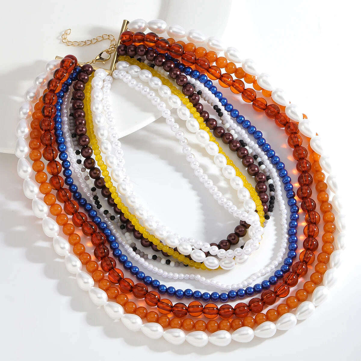 Girlgo-Multilayer Pearl Necklace, Luxury Jewelry Sets, Sweater Chain, Your Beauty in Various Occasions, Trendy