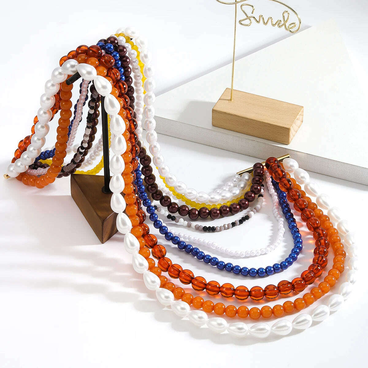 Girlgo-Multilayer Pearl Necklace, Luxury Jewelry Sets, Sweater Chain, Your Beauty in Various Occasions, Trendy