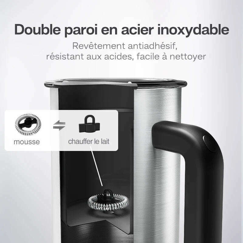 HiBREW 4 in 1 Milk Frother Frothing Foamer Fully automatic Milk Warmer Cold/Hot Latte Cappuccino Chocolate Protein powder M3