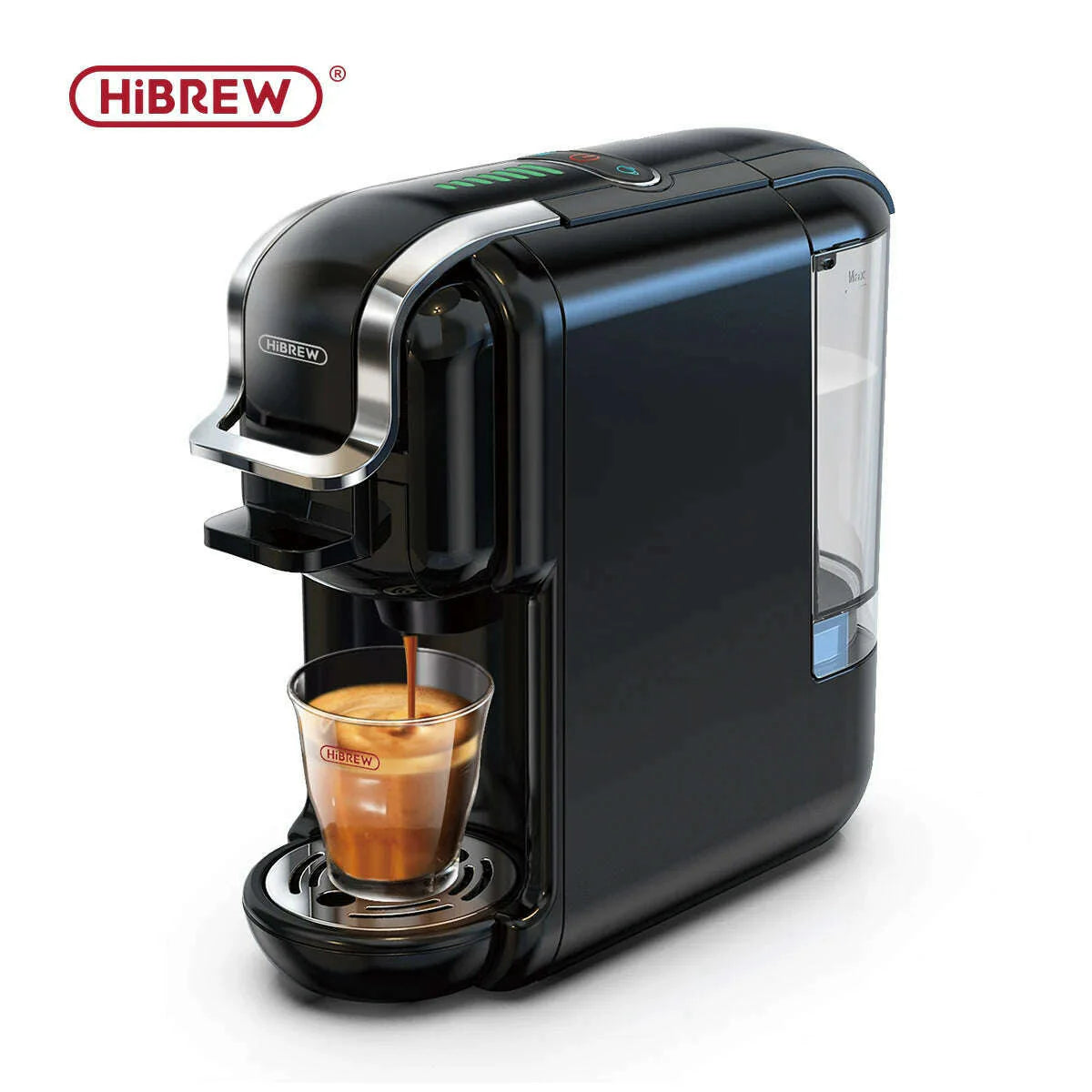 HiBREW Multiple Capsule Coffee Machine, Hot/Cold Dolce Gusto Milk Nespresso Capsule ESE Pod Ground Coffee Cafeteria 19Bar 5 in 1