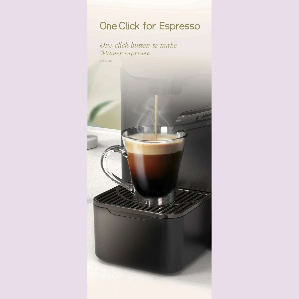 HiBREW Nes Capsule Coffee Machine Automatic Frothed Milk Cappuccino and Latte Espresso Coffee Maker H15