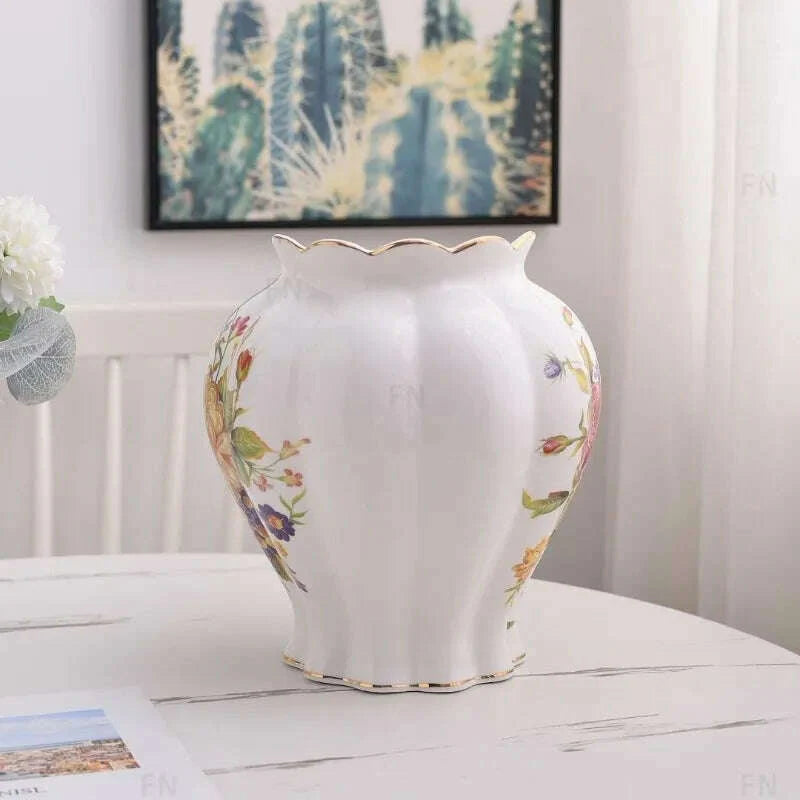 Italy's Creative High-end Combination of Chinese and Western Vases Living Room Hallway Decoration Exquisite Vase Decorations Art