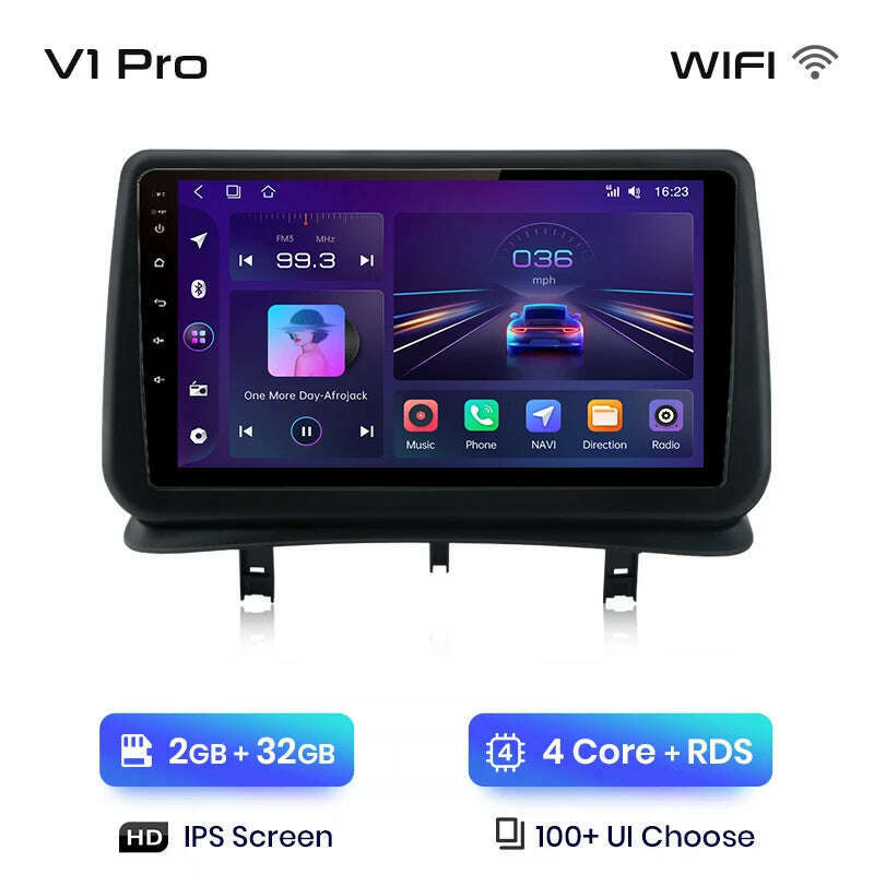 Junsun V1 AI Voice Wireless CarPlay Android Auto Radio for Renault Clio 3 2005-2014 4G Car Multimedia GPS 2din autoradio