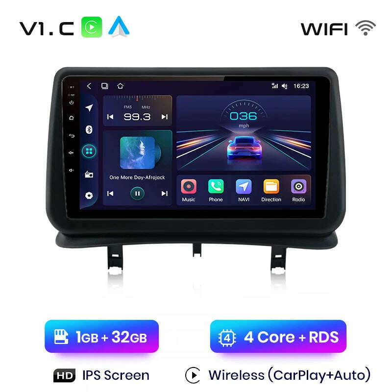 Junsun V1 AI Voice Wireless CarPlay Android Auto Radio for Renault Clio 3 2005-2014 4G Car Multimedia GPS 2din autoradio