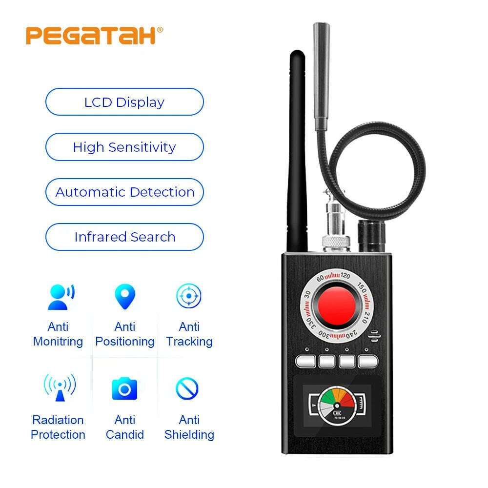 K88 Hidden Devices Detector LED display Anti Candid Camera Detector hunter GPS Bug mini camera RF Signal Scanner Camera Finder