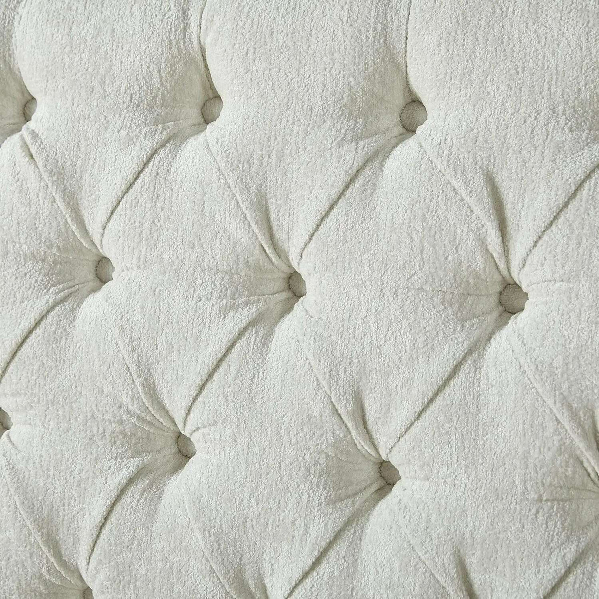 King Size Platform Bed Frame, Chenille Upholstered Sleigh Bed with Scroll Wingback Headboard & Footboard/Button Tufted