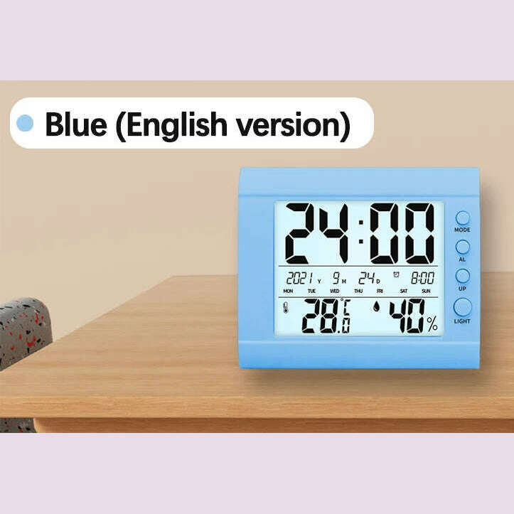 LCD Digital Temperature Baby Room Humidity Meter Backlight Home Indoor Electronic Hygrometer Thermometer With Time