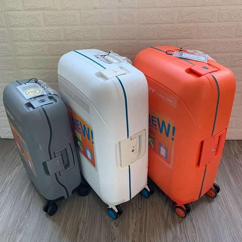 Lightweight Luggage PP Password Trolley Case Unisex Suitcase 20/24/28 inch Cabin Carry on Travel Bag Rolling Luggage Suitcases