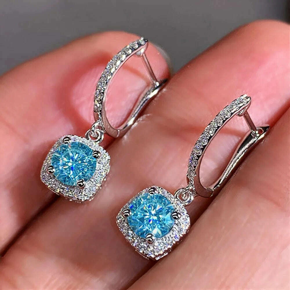 Lihong Full Paved Crystal CZ Hoop Earrings for Women Dazzling Accessories Wedding Party Delicate Birthday Gift Statement Jewelry