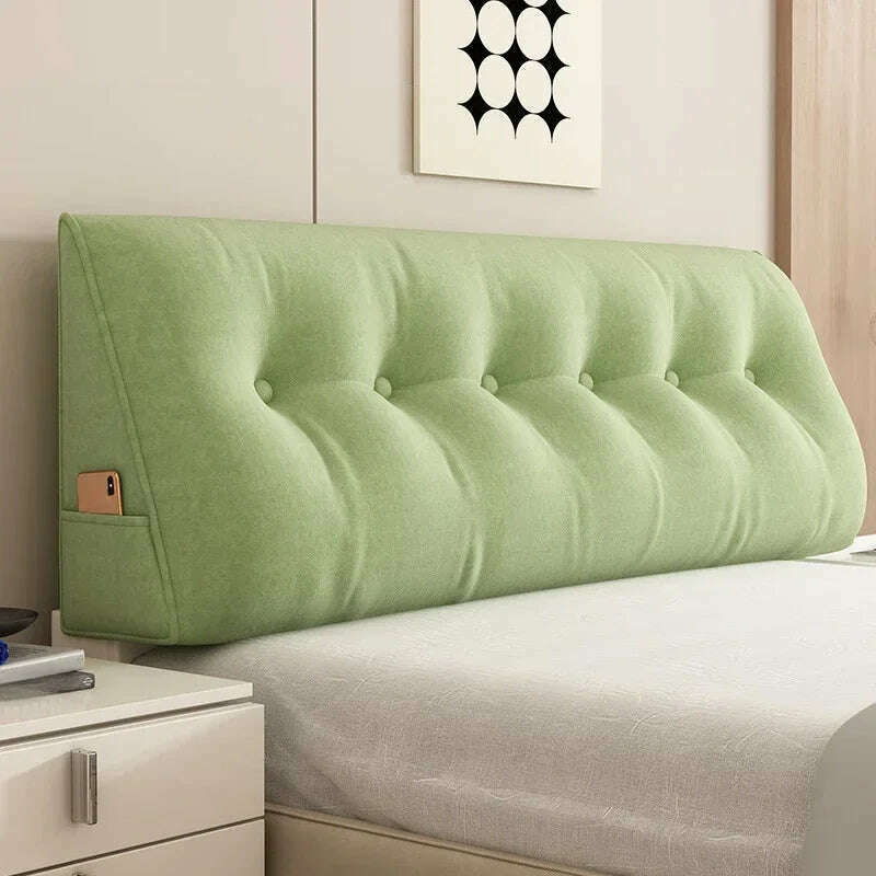 Long Pillow Headboard Cushion Triangle Large Back Bed Soft Bag Pillow Can Be Disassembled Washed Bedroom Sofa Cojín Triangular