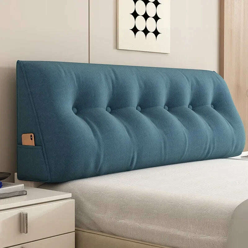 Long Pillow Headboard Cushion Triangle Large Back Bed Soft Bag Pillow Can Be Disassembled Washed Bedroom Sofa Cojín Triangular