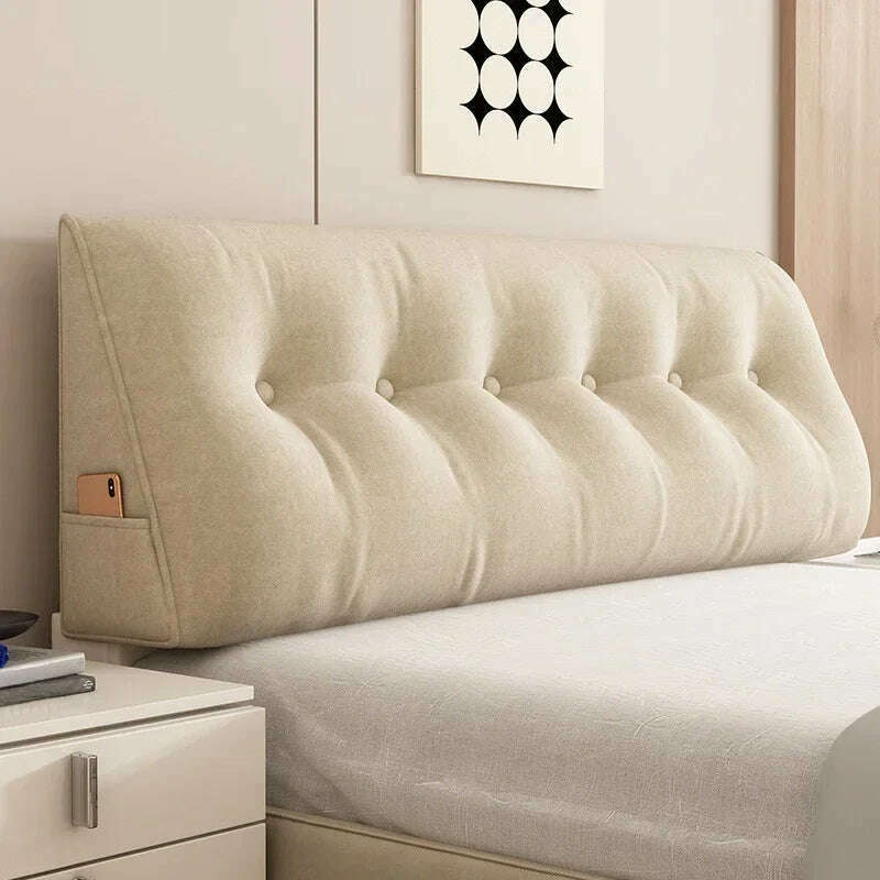 Long Pillow Headboard Cushion Triangle Large Back Bed Soft Bag Pillow Can Be Disassembled Washed Bedroom Sofa Cojín Triangular