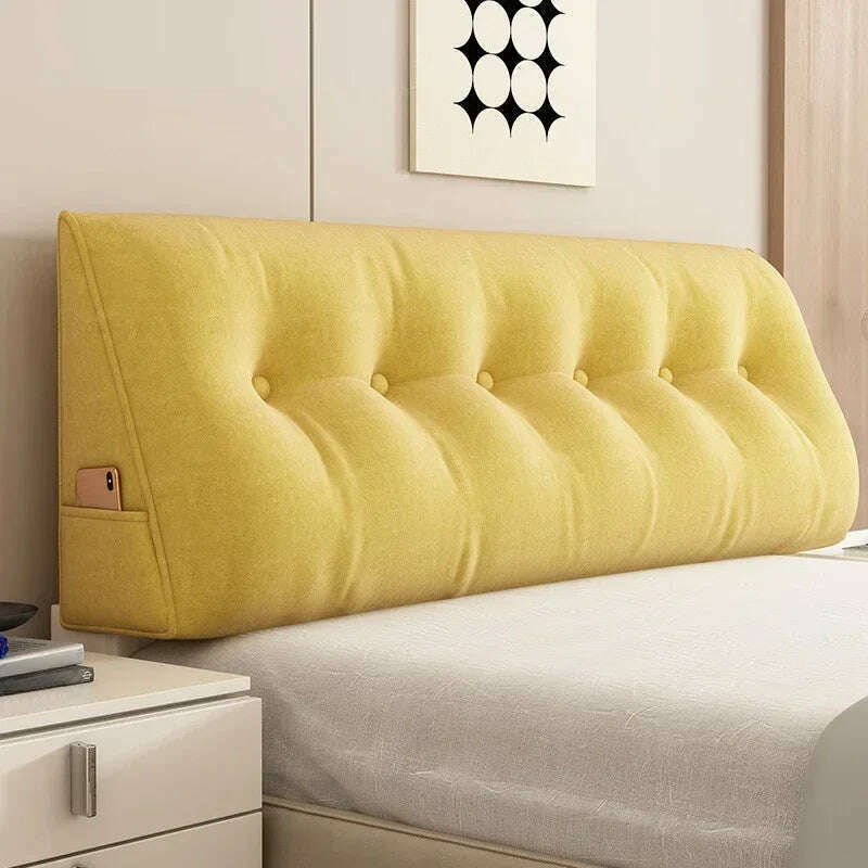 Long Pillow Headboard Cushion Triangle Large Back Bed Soft Bag Pillow Can Be Disassembled Washed Bedroom Sofa Cojín Triangular