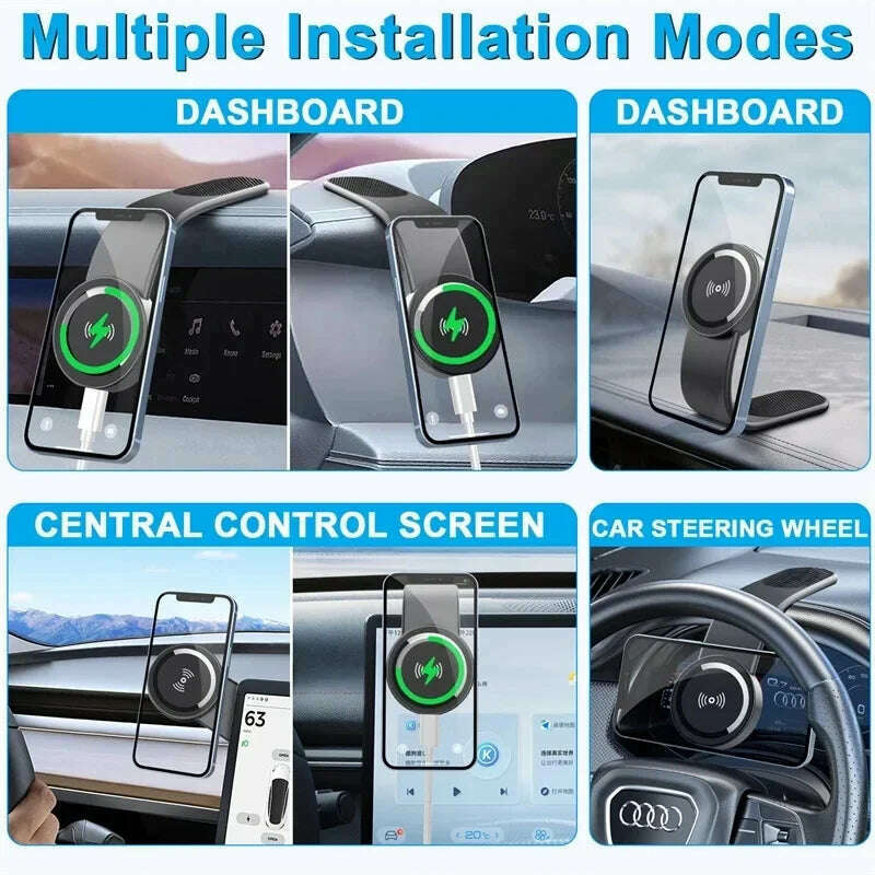Magnetic Car Phone Holder Mount Magnet Mobile Car Bracket Dashboard Stand Support In Car For Macsafe iPhone 15 14 13 12 Pro Max