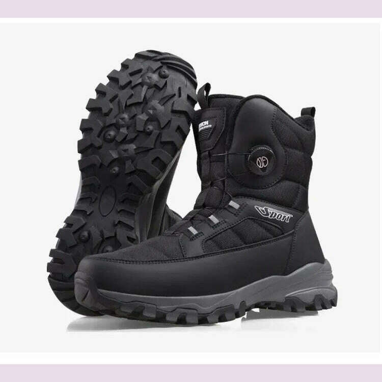 Men Boots 2024 Winter New Waterproof Non-slip Thicken Plush Cotton Shoes For Male -40℃ Warm Snow Boots Men Botas Para Hombres