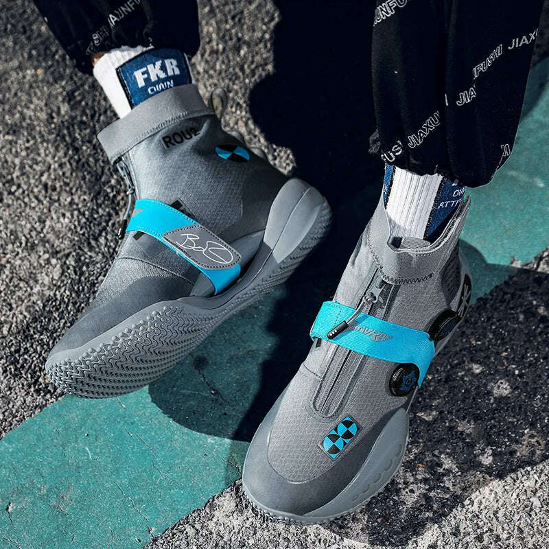 Men's Basketball Shoes Breathable Cushioning Non-Slip Wearable Runing Shoes Gym Training Athletic Basketball Sneakers for Women