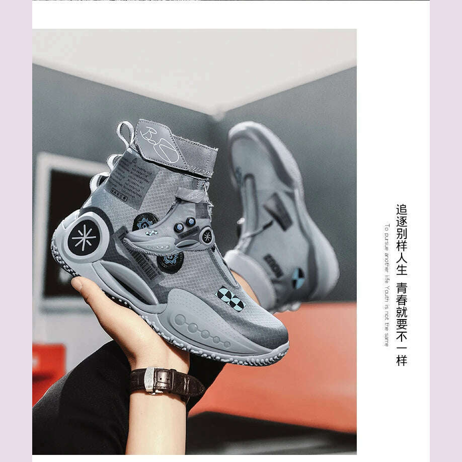 Men's Basketball Shoes Breathable Cushioning Non-Slip Wearable Runing Shoes Gym Training Athletic Basketball Sneakers for Women