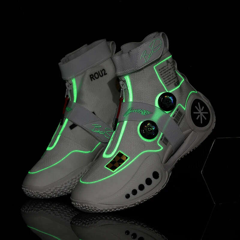 Men's Basketball Shoes Breathable Cushioning Non-Slip Wearable Runing Shoes Gym Training Athletic Basketball Sneakers for Women