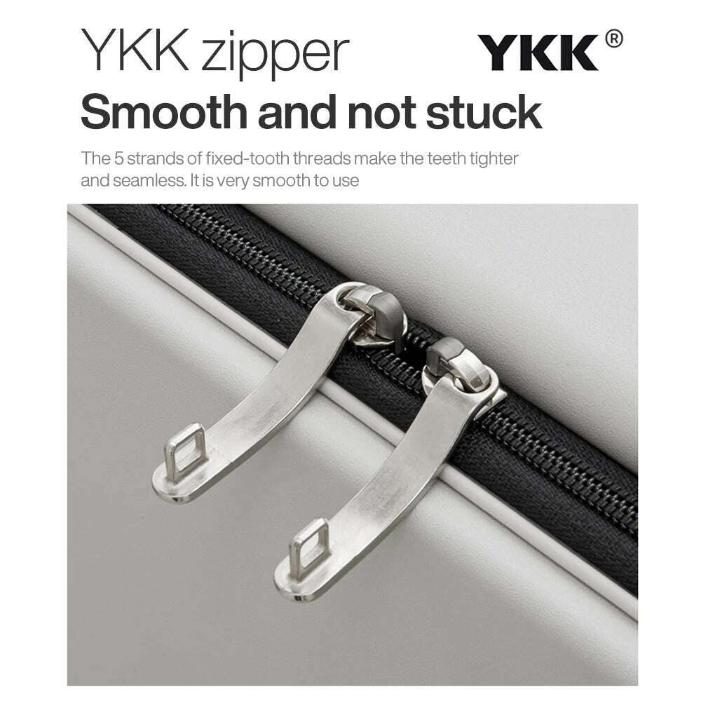 Mixi 2024 New Design Wide Handle Suitcase Men Carry-On Luggage Women Travel Trolley Case 20 Inch Cabin PC Aluminum Frame M9275