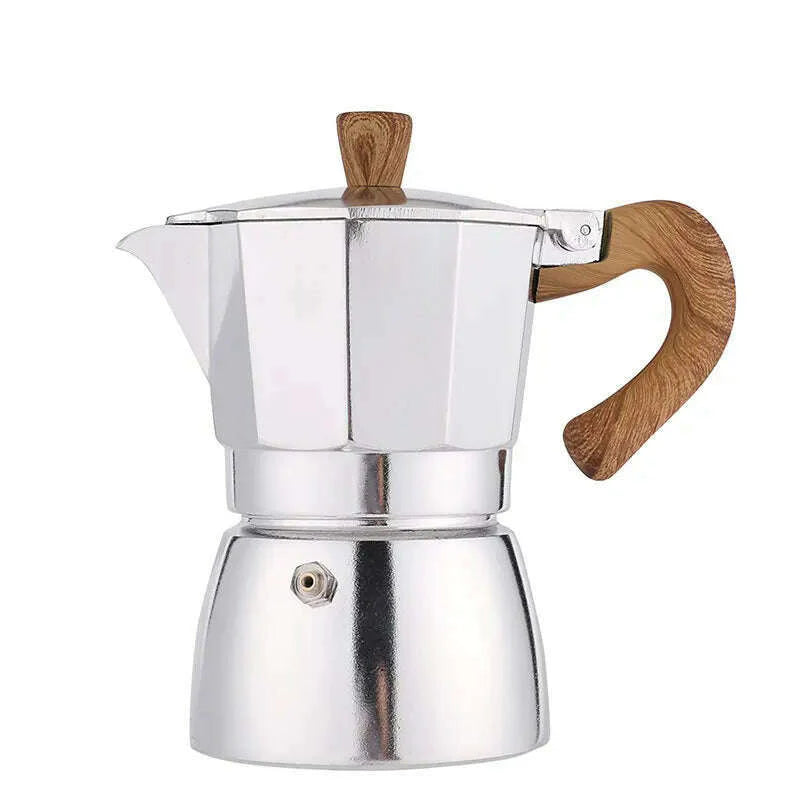 Moka Pot Italian Coffee Machine Espresso Aluminum Geyser Coffee Maker Kettle Latte Stove Classic Coffee Barista Tools 150/300ml