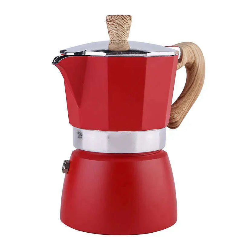 Moka Pot Italian Coffee Machine Espresso Aluminum Geyser Coffee Maker Kettle Latte Stove Classic Coffee Barista Tools 150/300ml
