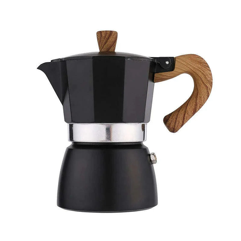Moka Pot Italian Coffee Machine Espresso Aluminum Geyser Coffee Maker Kettle Latte Stove Classic Coffee Barista Tools 150/300ml