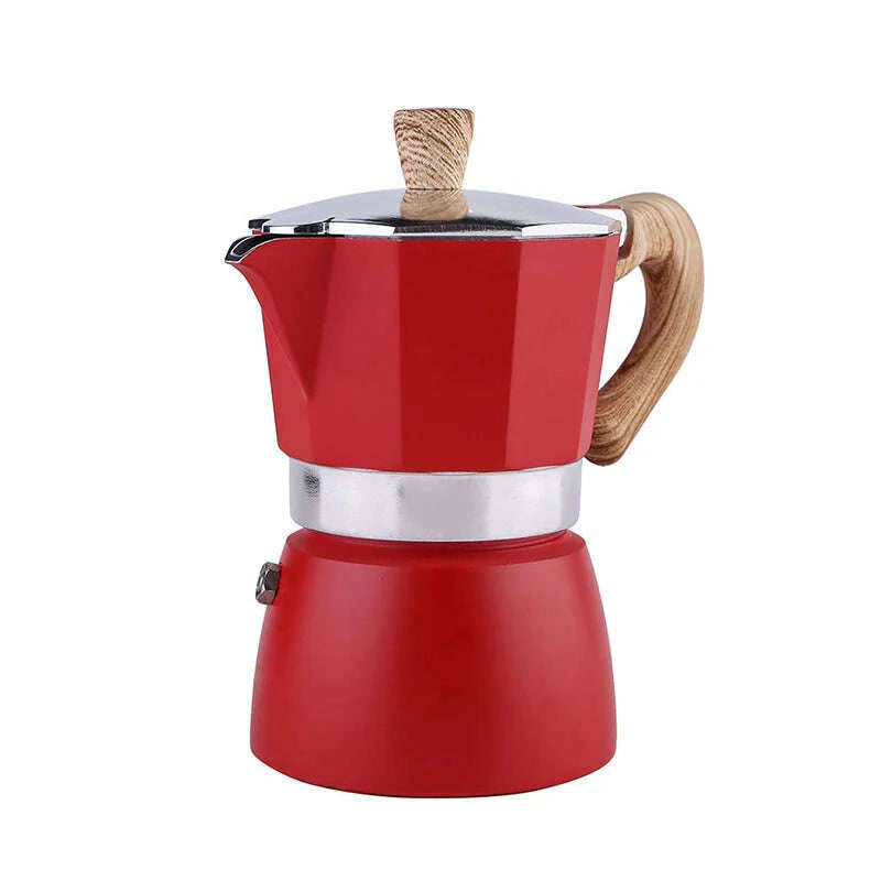 Moka Pot Italian Coffee Machine Espresso Aluminum Geyser Coffee Maker Kettle Latte Stove Classic Coffee Barista Tools 150/300ml