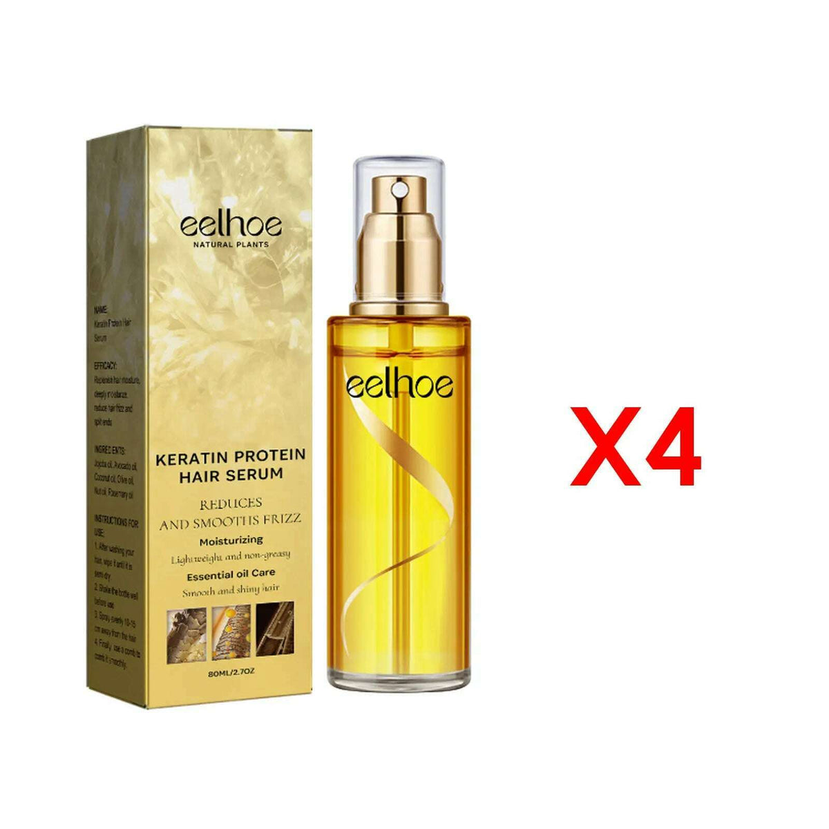 Natural Hair Growth Keratin Hair Care Essence Spray Repair Improve Dry Curly Hair Smooth Hair Growing Serum Oil