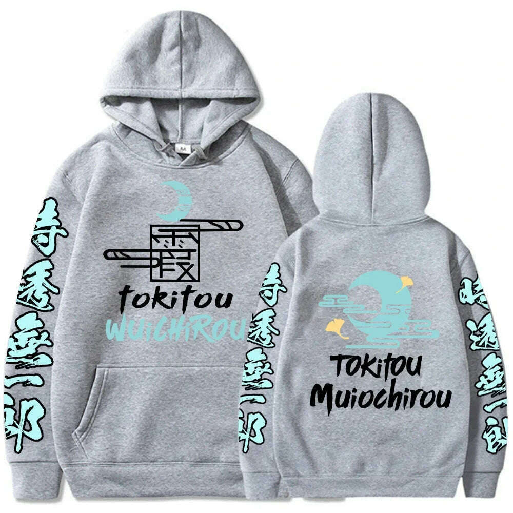 New Funny Japan Anime Demon Slayer Women Hoodies Plus Size Sweatshirt Harajuku Muichiro Tokito Printed Hooded Girl Pullover