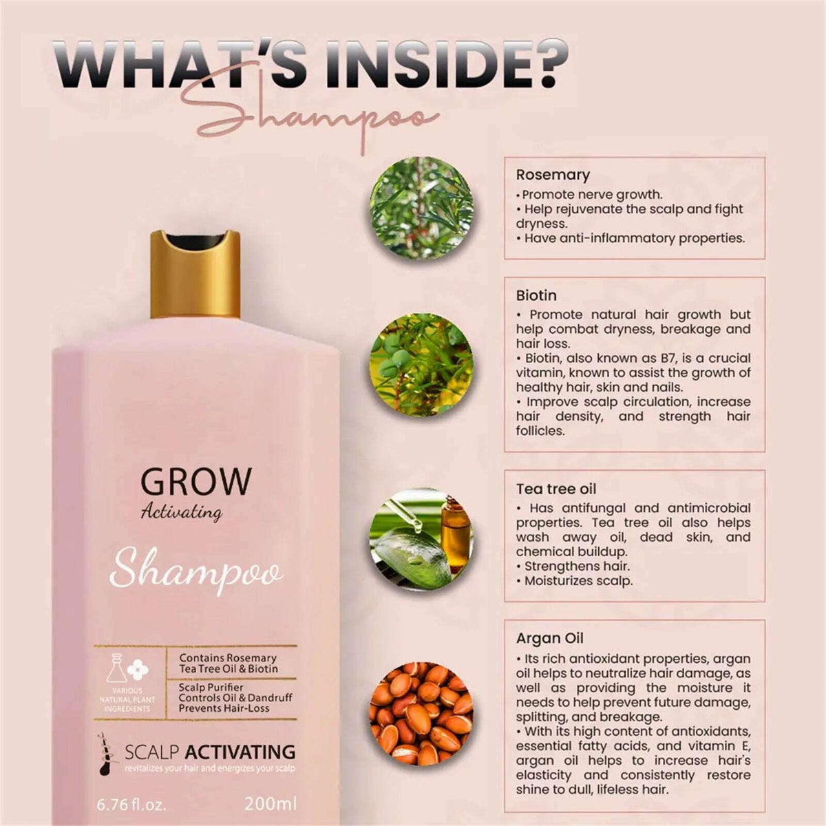 New Growth Activating Shampoo Deeply Nourishes Hair To Prevent Hair Loss While Fighting Chronic Scalp Problems 200ml