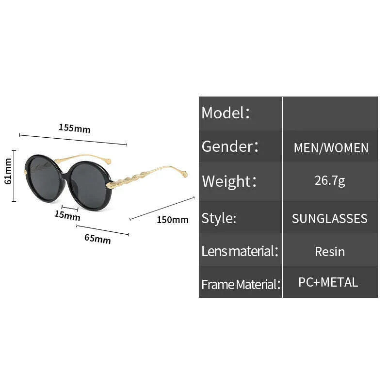 New Vintage Round Frame Sunglasses Gradient Colorful Trendy Fashion Women Female Eyewear Brand Designer Shades for Ladies