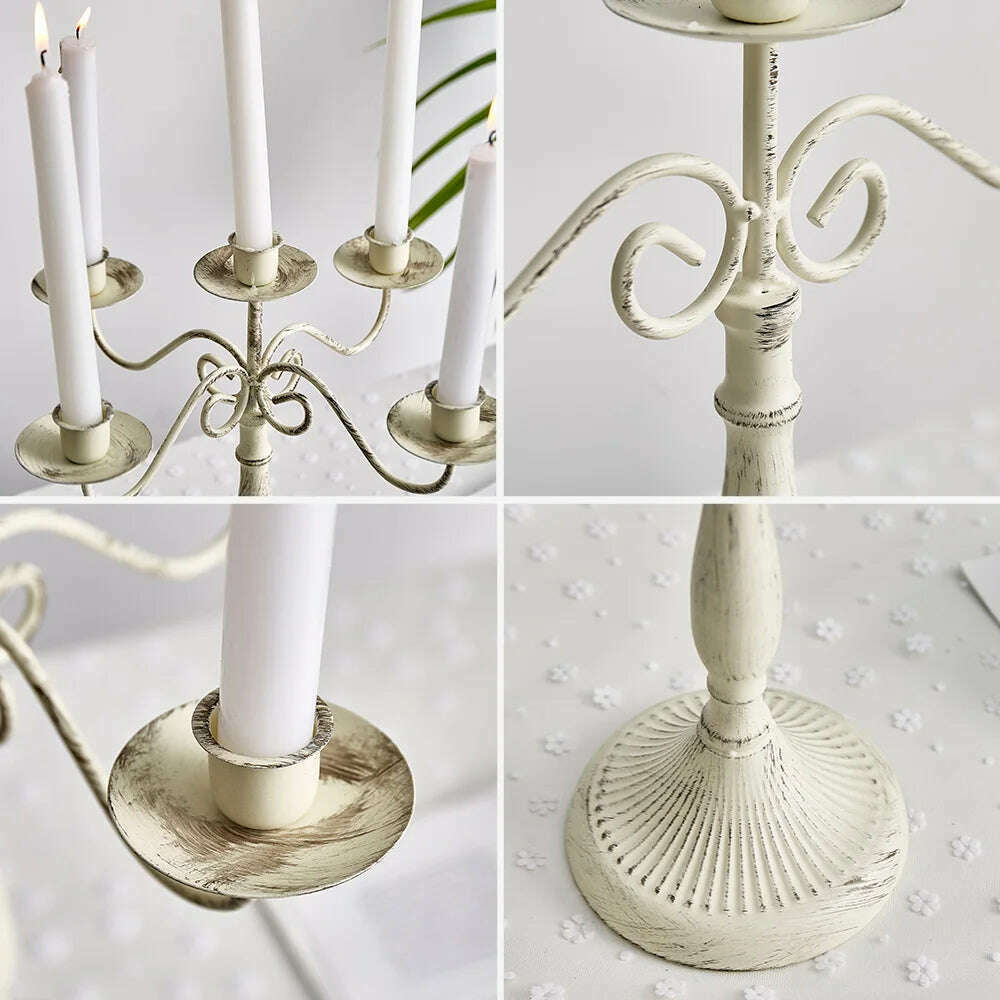 Nordic Creative Metal Candle Holder Candlestick Centerpieces Road Lead Candelabra Centerpieces Wedding Christmas Decor Love Gift