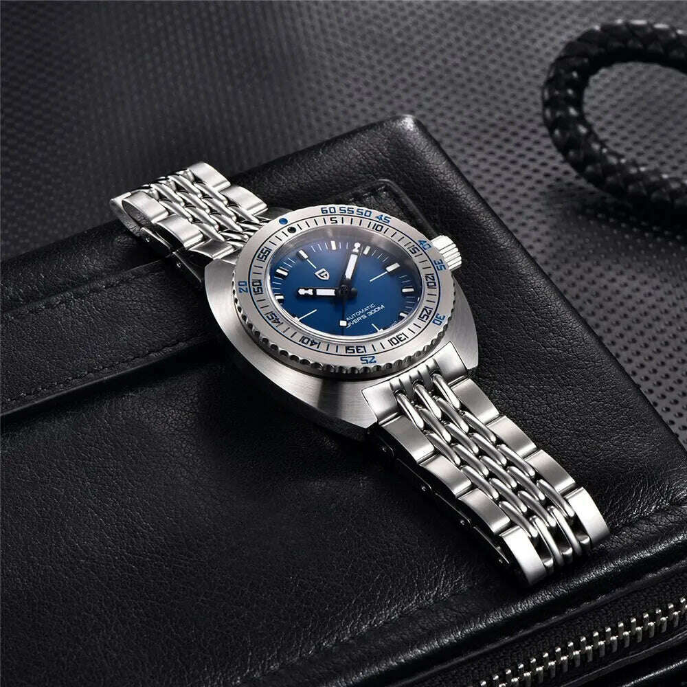 PAGANI DESIGN 2024 New Men's Automatic Mechanical Divers Watches NH38 Sapphire Stainless Steel 300m Waterproof AR Watch for Men