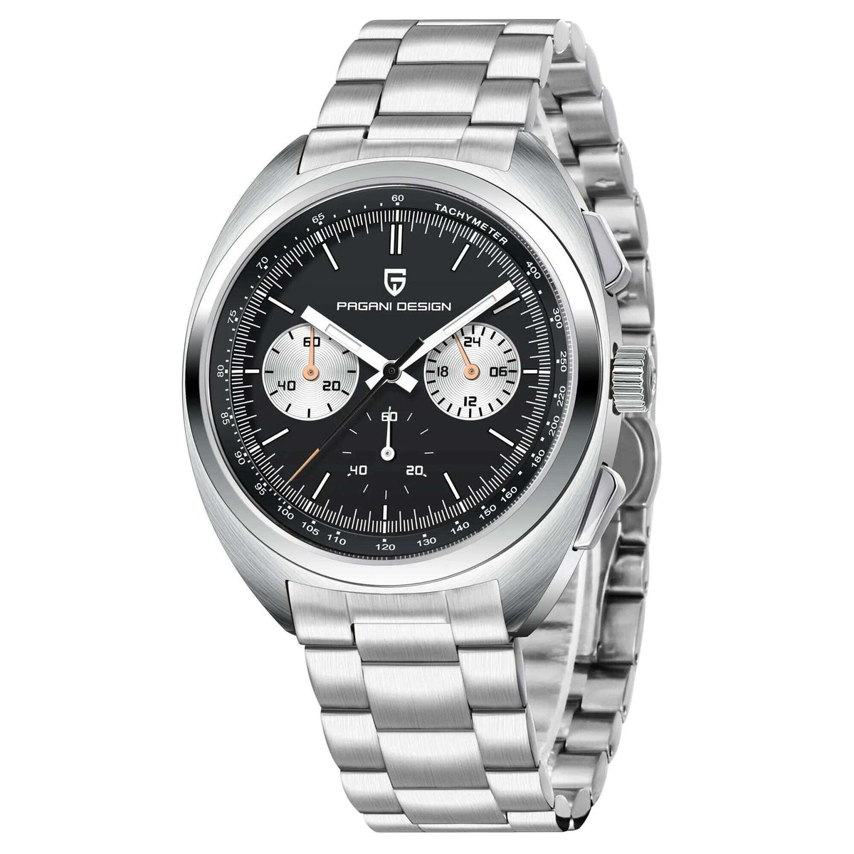 PAGANI DESIGN Panda Dial Men Watches Luxury Quartz Watch For Men Japan VK63 Sport Chronograph Sapphire glass Wristwatch 2024 New