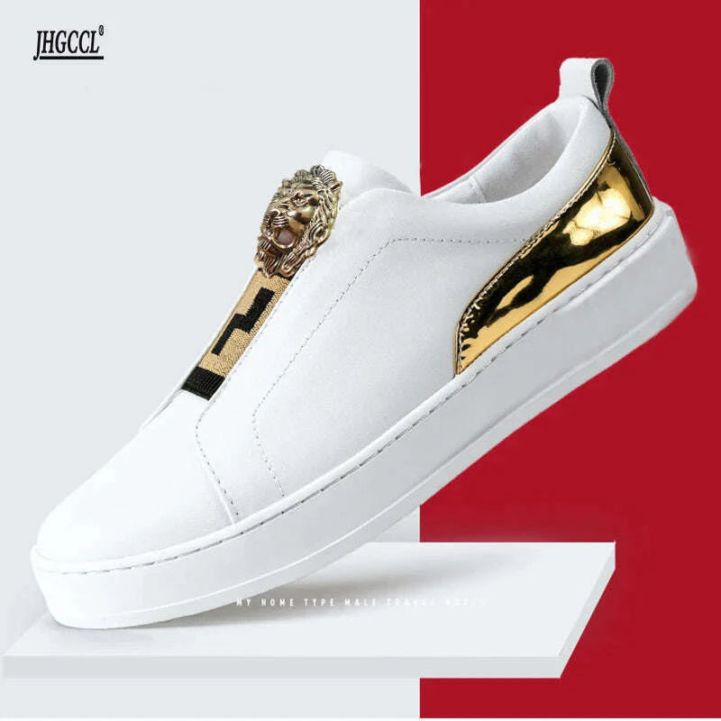 RECOBA Men Shoes Men's Shoe Cow Leather Adult Pigskin Latex Rubber Leather Casual Shoes Sneakers Hot Sale