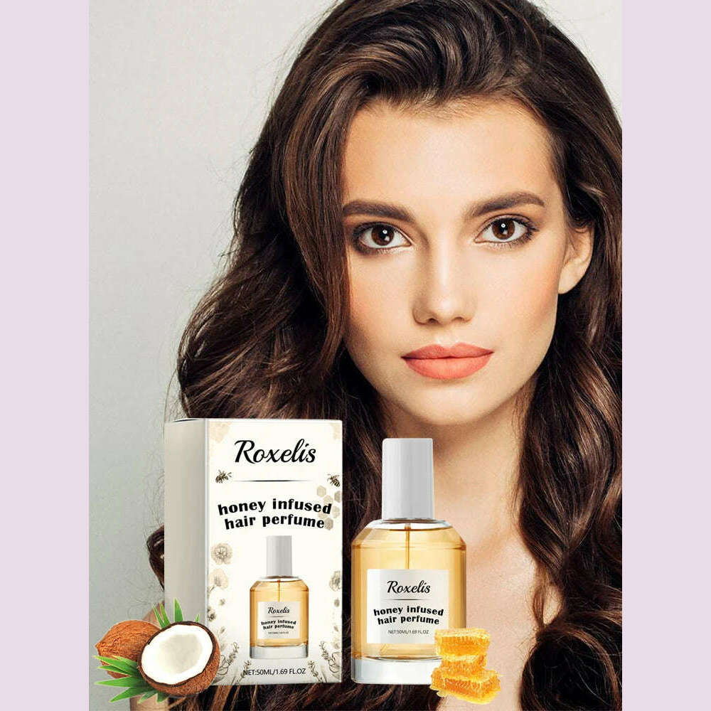 Roxelis Honey Hair Care Perfume Hair Care Fragrance Nourish and Repair Dry and Coarse Hair Moisturizing Perfume 1.69 oz