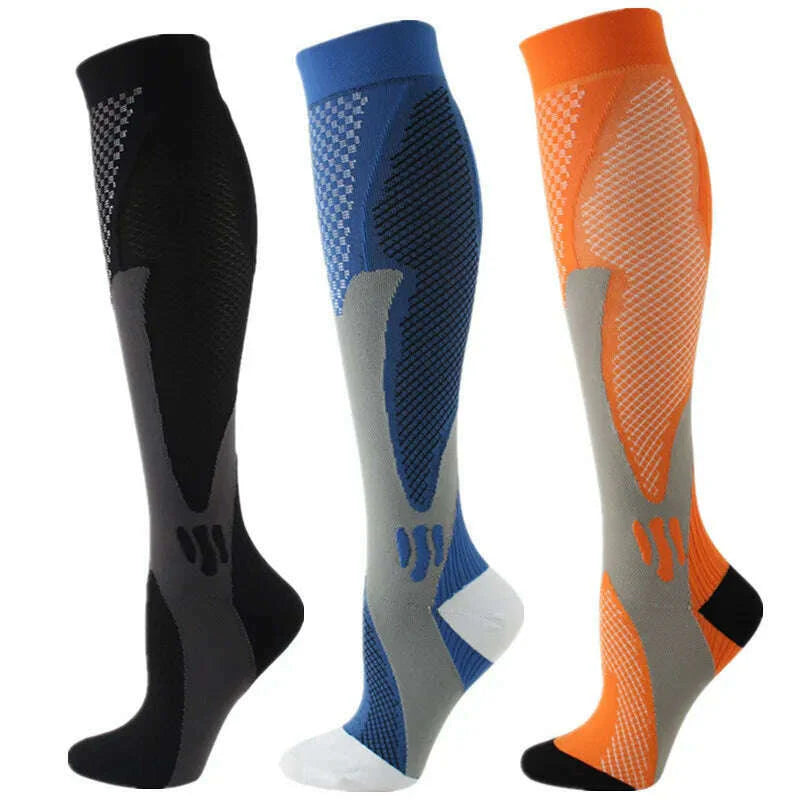 S-XXL 3 Pairs Pack/Socks Compression Socks 30 Mmhg Fit For Medical Edema Diabetes Varicose Veins Running Sports Socks Size XXL