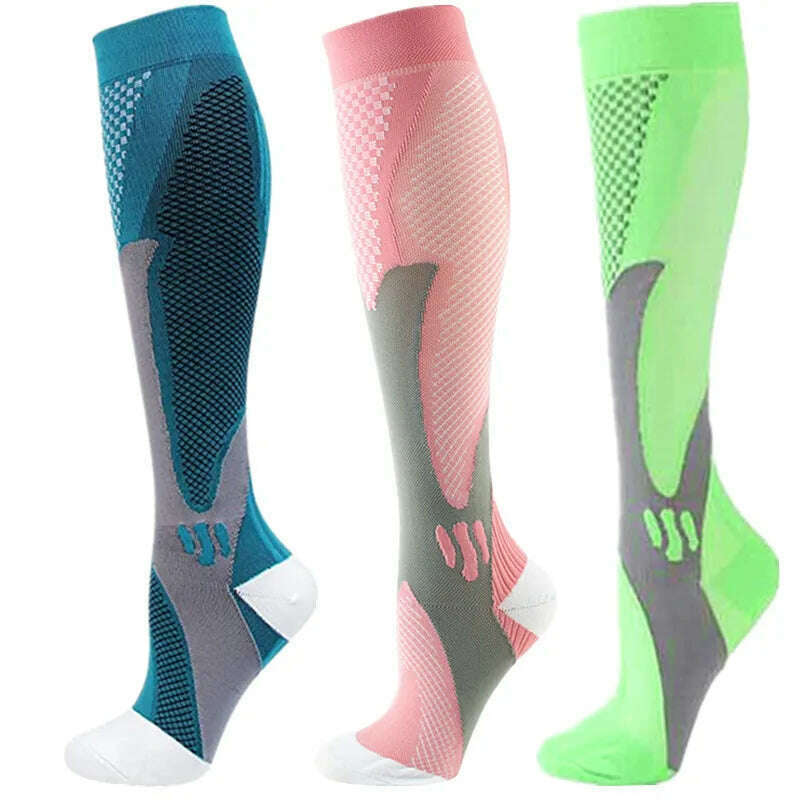 S-XXL 3 Pairs Pack/Socks Compression Socks 30 Mmhg Fit For Medical Edema Diabetes Varicose Veins Running Sports Socks Size XXL