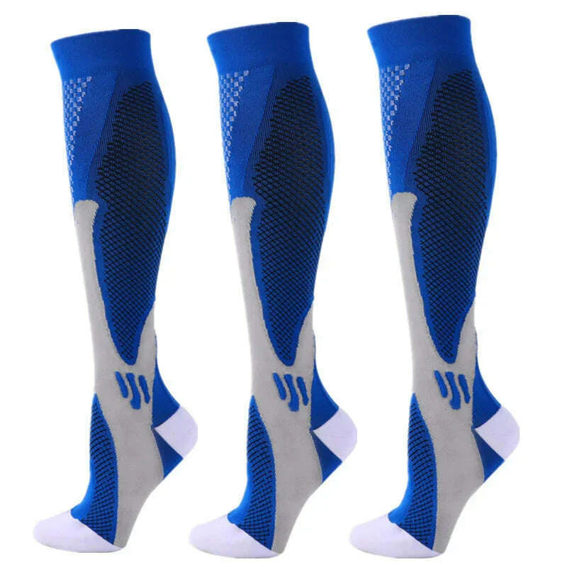 S-XXL 3 Pairs Pack/Socks Compression Socks 30 Mmhg Fit For Medical Edema Diabetes Varicose Veins Running Sports Socks Size XXL