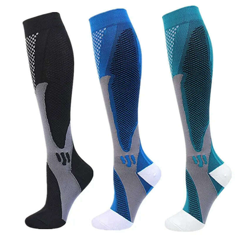 S-XXL 3 Pairs Pack/Socks Compression Socks 30 Mmhg Fit For Medical Edema Diabetes Varicose Veins Running Sports Socks Size XXL