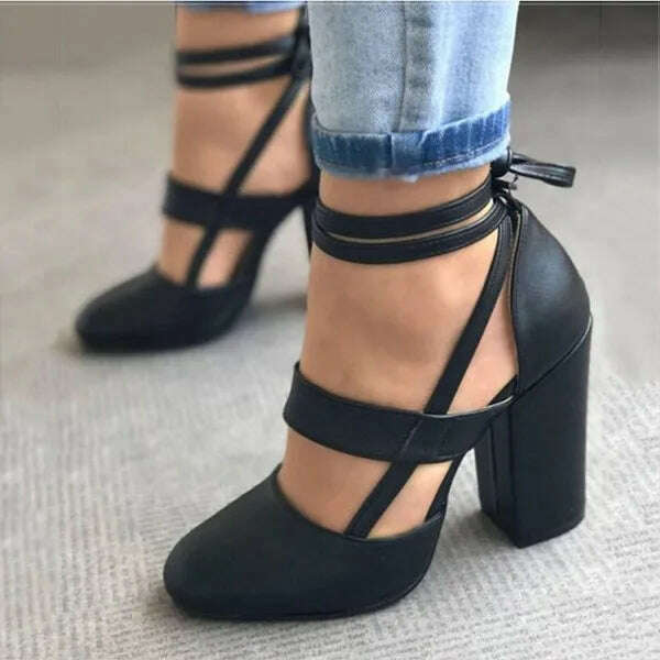 Sexy Heeled Sandal High Heels Sandals Women Femme Gladiator Summer Party Wedding Shoes Women Thick Heels Zapatos De Muje